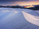 Hoar Frost on the High Dunes at Dawn, Great Sand Dunes National Park, Colorado, USA Photographic Print by Geoffrey Schmid