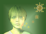 Artist's Concept of a Paramyxovirus That Causes Mumps Photographic Print by Carol & Miker Werner