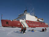 Scientists from the Uscg Icebreaker Healy, Wagb-20, Measuring Ice Thickness Photographic Print by Tom Walker