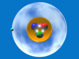 Hydrogen Atom Model Photographic Print by Carol & Mike Werner