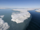 During the Arctic Spring, the Surface of the Frozen Arctic Ocean Begins to Crack under Stress Photographic Print by Louise Murray