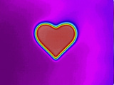 Thermogram of a Warm Surface Through a Cutout in the Shape of a Heart Photographie par  GIPhotoStock