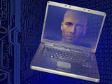 Man in Cyberspace Photographic Print by Carol & Mike Werner