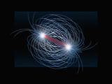 Three Dimensional Visualization of the Magnetic Field of a Bar Magnet Photographic Print by Carol & Mike Werner