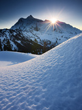 Winter Sunrise over Mount Shuksan from Kulshan Ridge, Mount Baker Wilderness, Washington, USA Photographic Print by Geoffrey Schmid