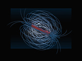 Three Dimensional Visualization of the Magnetic Field of a Bar Magnet Photographic Print by Carol & Mike Werner