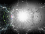 Artist's Interpretation of Matter - Antimatter Collision Fotoprint van Carol & Mike Werner