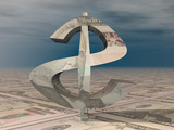 Fat Dollar, Concept of the High Cost of Healthcare, Living or Doing Business Photographic Print by Carol & Mike Werner