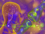 Concept of Electrical Activity in Neurons Electrical Impulses are Carried across the Synapse Photographie par Carol & Mike Werner