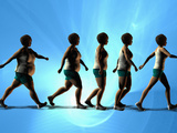 Biomedical Illustration of a Woman Successfully Exercising to Lose Weight Photographic Print by Carol & Mike Werner