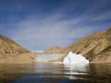 Shrunken Glacier in Inglefield Fjord Near Qaanaaq, Greenland Photographic Print by Louise Murray