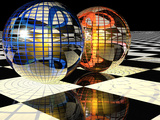 Spheres with Reflections Photographic Print by Carol & Mike Werner