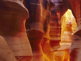 Corkscrew or Slot Canyon Sandstone Formations Bathed in Reflected Light Near Page, Arizona, USA Photographic Print by Geoffrey Schmid