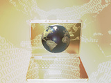 Illustration of Global Reach or the Concept of Doing Business Globally Via the Internet Photographie par Carol & Mike Werner