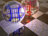 Spheres with Reflections Photographic Print by Carol & Mike Werner