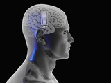 Biomedical Illustration of a Brain Switch Turned Off Photographic Print by Carol & Mike Werner