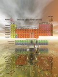 Periodic Table of the Elements with Chemistry Glassware Lámina fotográfica por Carol & Mike Werner Periodic Table of the Elements with Chemistry Glassware Lámina fotográfica por Carol & Mike Werner