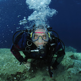 Scuba Diver, Mediterranean Sea Photographic Print by Solvin Zankl