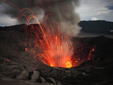 Strombolian Eruption of Mount Bromo Volcano, Tengger Caldera, Java, Indonesia Photographic Print by Richard Roscoe