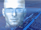 Biomedical Illustration of a Man in a Digital World Photographic Print by Carol & Mike Werner