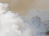 Smoke from a Grassland Fire Releases Carbon to the Atmosphere Along the Front Range, Colorado, USA Fotografie-Druck von Jon Van de Grift