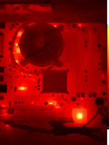 Thermogram of a Mother Board Inside a Desktop Computer Photographic Print by  GIPhotoStock