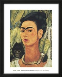 Self-Portrait with Monkey, 1938 Art by Frida Kahlo