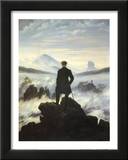Caspar Friedrich (Wanderer Above the Sea of Fog) Art Poster Print Posters