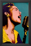 Billie Holiday Blue Pop Art Music Poster Posters