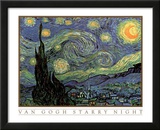 Vincent Van Gogh Starry Night Art Print Poster Prints