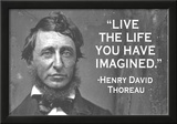 Live The Life You Have Imagined Henry David Thoreau Quote Poster Posters