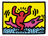 Pop Shop (Dolphin Rider) Posters by Keith Haring