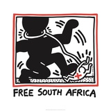 Free South Africa, 1985 Reproduction procédé giclée par Keith Haring