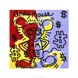 Andy Mouse 1985 Reproduction procédé giclée par Keith Haring