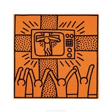 Sans titre, 1983 Reproduction procédé giclée par Keith Haring
