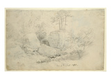 Boulders in Woodland, 1800 (Pencil on Paper) Giclée-Druck von Caspar David Friedrich