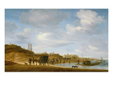 The Beach at Egmond-An-Zee Giclee Print by Salomon van Ruisdael or Ruysdael