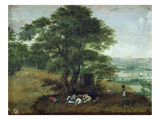 The Harvest (Oil on Panel) Reproduction procédé giclée par Lucas van Valckenborch