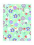 Overlayer Flowers Giclee Print by Louisa Knight