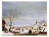 Winter Landscape (Oil on Canvas) Reproduction procédé giclée par Aert van der Neer