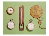 Scott's Compass, Thermometer, Sundial, Barometer and Altitude Scale Used on Antarctic Expedition Giclee Print