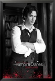 Vampire Diaries-B&W-Damon Poster