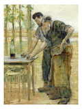 The Blacksmiths (Oil on Canvas) Lámina giclée por Jean Francois Raffaelli
