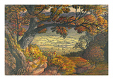 The Weald of Kent, C.1827-28 (W/C and Gouache on Paper) Giclee Print by Samuel Palmer