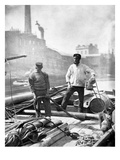 Workers on the 'silent Highway', 1877-78 (B/W Photo) Giclee Print by John Thomson