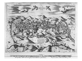 View of Jerusalem, 1570  (Engraving) (B/W Photo) Giclee Print by Etienne Duperac