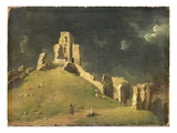 Corfe Castle, Dorset, 1764 (Oil on Canvas) Giclee Print by John Inigo Richards