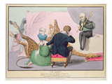 Le Mort', George IV (1762-1830), Caricature of the King Grieving the Death of the Giraffe Giclee Print by John Doyle