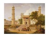 Indian Temple, Said to Be the Mosque of Abo-Ul-Nabi, Muttra, 1827 (Oil on Canvas) Giclee Print by Thomas Daniell