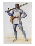 Ancient British Man (Lithograph) Reproduction procédé giclée par John White